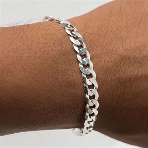 pulseira de prata masculina